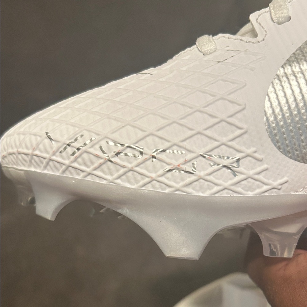 Nike Vapor Edge Elite 360 2 Men’s White&Silver Football Cleats:NEW NO BOX - Picture 11 of 14